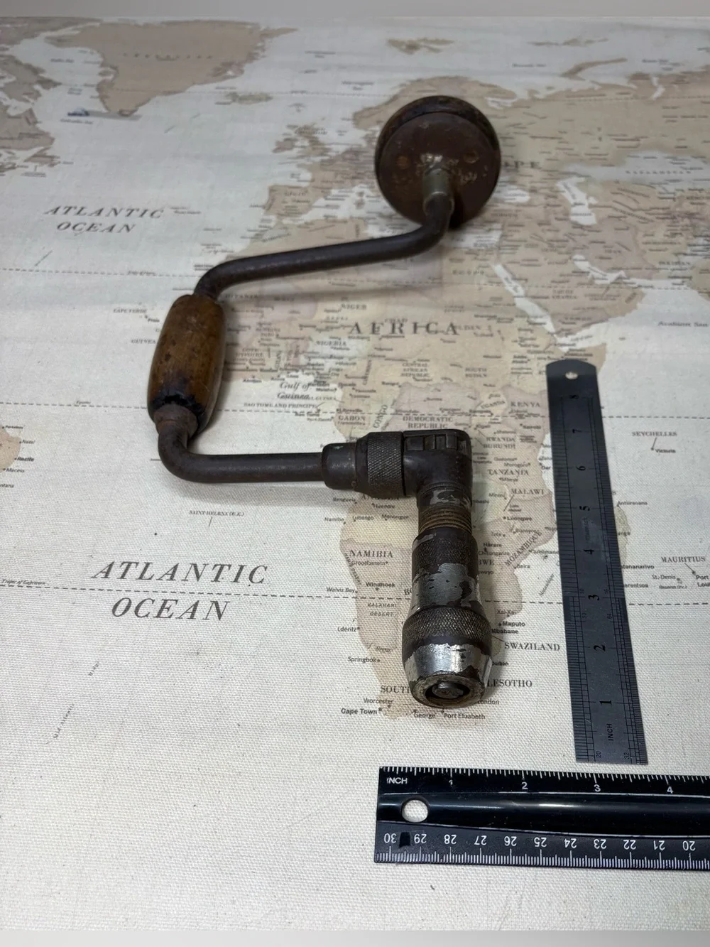 Vintage•Bit & Brace•Manual Hand Drill•Reversible Ratcheting•Old Man•Functional